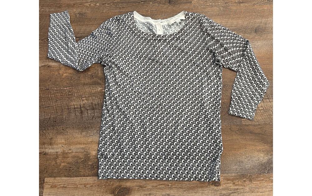 Ann Taylor Loft button back patterned lightweight sweater XS 100% Cotton